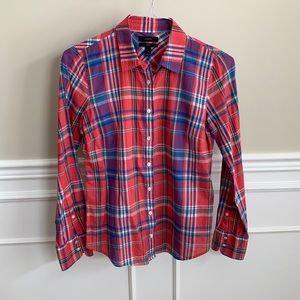 Checkered button down shirt